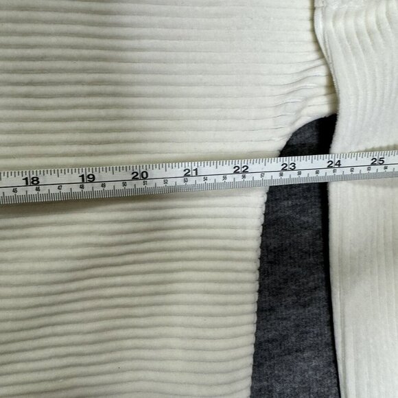 Madewell Texture Thread Womens‎ Ribbed Turtleneck Sweater Medium White Soft - Picture 6 of 9